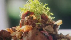 כבדי עוף בפלפלים ויין