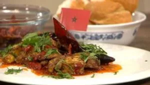 מוח ברוטב מרוקאי חריף