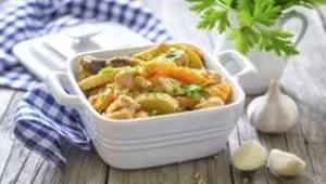 תפוחי אדמה מוקפצים עם פרגיות