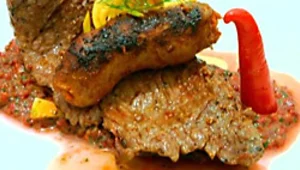 סטייק ונקניקיה צלויה