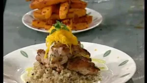 כרעיים צלויות עם אורז ובטטות