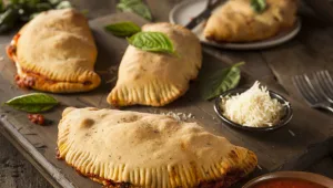 קלצונה במילוי רוטב עגבניות וגבינות