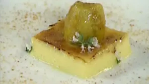 קרם ברולה ופרחי בזיליקום