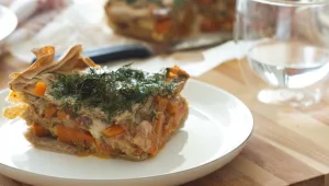 פשטידת פילו במילוי ירקות וגבינות