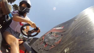 מאבדת שליטה: מה קרה לרוסלנה על מסלול הקארטינג?