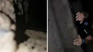 מתוך תעלה תת קרקעית - זה מה שצילם השוטר שירד ראשון