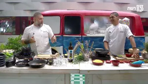 השפים אסף גרניט ויוסי שטרית בקרב על הארוחה המושלמת לדיירי "האח הגדול"