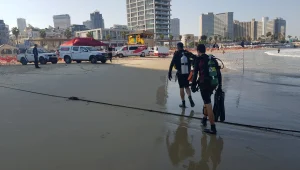 לאחר שעות של חיפושים: אותרה גופת הצעיר שטבע בחוף הדולפינריום
