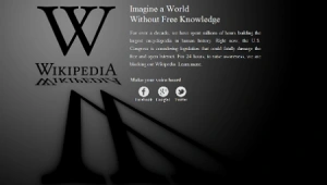 הרשת נגד צנזורה: גוגל מצטרפת למחאה של ויקיפדיה