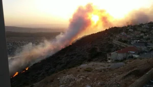 שריפה פרצה ביישוב גילון שבמשגב, כלל התושבים פונו