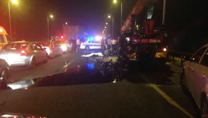 נהג האוטובוס: "לא הבחנתי במשאית שעמדה בצד הכביש"