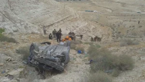 פצוע קשה בהידרדרות ג'יפ במדרון בצפון ים המלח