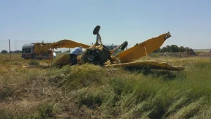 מטוס קל התרסק ליד מנחת שדה תימן בדרום, הטייס נפצע בינוני