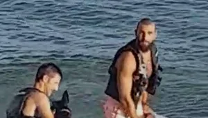 מזל של כלב: מציל בכינרת חילץ חיית מחמד שנסחפה לים • צפו