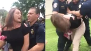 סערה בארה"ב: כשראתה שמבזים את הדגל היא החליטה לקחת את העניינים לידיה. צפו