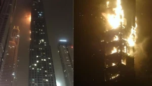 דובאי: גורד שחקים עלה בלהבות. צפו