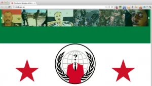 אנונימוס פרצו לאתר משרד הבטחון הסורי