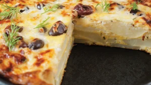 מתכון לפריטטת תפוחי אדמה, גבינה וזיתים