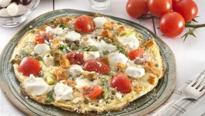 מתכון לאומלט בטטה, עגבניות וגבינה