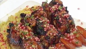 עופיונים צלוים בדבש עם בטטות ואורז