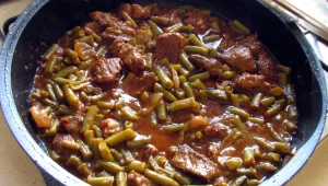 מתכון לתבשיל בשר עם שעועית ירוקה
