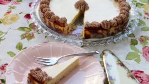 מתכון לעוגת גבינה לבנה עם שוקולד לבן