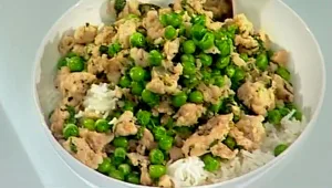 מתכון לעוף טחון עם אפונה ונענע