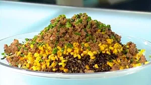 מתכון לתירס עם בשר טחון ואורז שחור