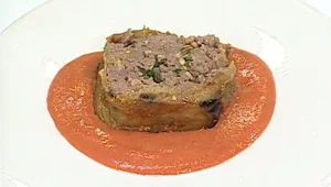 כיכר בשר אפויה עם חצילים