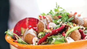 מתכון למיני קובה במילוי גרגרי חומוס, בצל ושום