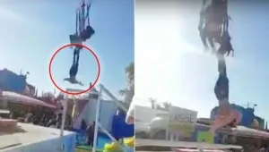 דרמה בפארק שעשועים: הריתמה השתחררה באמצע קפיצת הבאנג'י