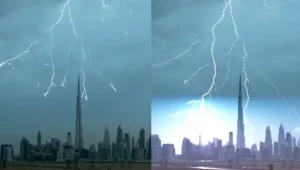 צפו במופע הברקים המרהיב הזה שהאיר את שמי דובאי