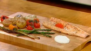 דגי פורל צלויים עם ירקות