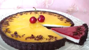 מתכון לטארט שוקולד גבינה ופסיפלורה