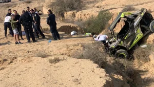 טרקטורון התהפך בנגב: בן 11 במצב אנוש, בן 18 נפצע בינוני