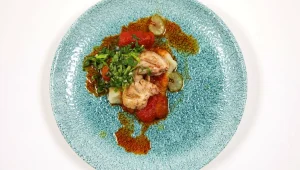 הכי מרוקאי: מוח טלה, קרם בטטה לבנה, שרי מטבוחה ואריסה של שי לוסקי