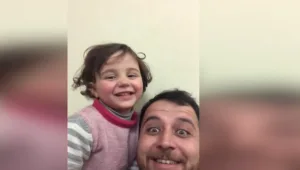 הסורי שלימד את בתו לצחוק בהפצצות: "מקווה שיסתיים עד שתגדל"