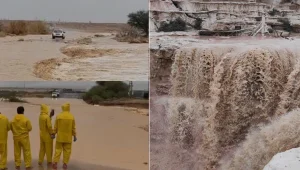 סערה בדרום: נחלים הוצפו וכבישים נחסמו; משקעים רבים בנגב