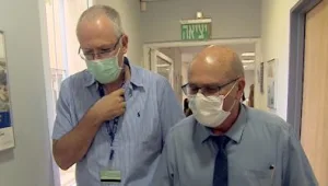 סיור עם פרופ' חזי לוי בבתי החולים הנמצאים בחזית המאבק בנגיף