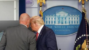 אירוע חריג בבית הלבן: טראמפ פונה מתדרוך בשל תקרית ירי • צפו