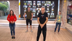 אברי גלעד ביחד עם הבאדי בילדר איתמר לוין באימון הרוטינה היומי