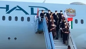 היסטוריה: מטוס חברת התעופה הלאומית האמירות אבו דאבי נחת בישראל