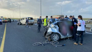 תאונה קשה בכביש 6 ליד רהט: שניים נהרגו ותשעה נפצעו