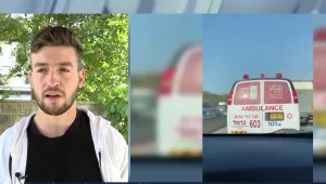 כוכב הרשת נצמד לאמבולנס כדי להתחמק מפקק - וגרם לתאונה