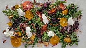 סלט סלקים צלויים ויוגורט עם האפקט המשביע