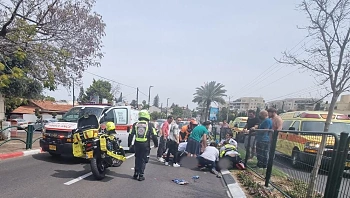 רוכב אופניים כבן 14 נפצע קשה מפגיעת רכב בהרצליה, נער נוסף נפצע בינוני