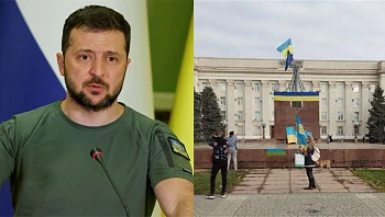 בקייב חוגגים את הנסיגה הרוסית מחרסון. זלנסקי: "יום היסטורי"