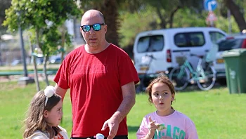 רגע לפני מתקפת הטילים: אור הלר הספיק לבלות עם הילדים