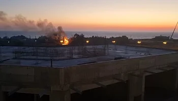 כטב"ם התפוצץ בנהריה וגרם לשריפה; קבינט המלחמה התכנס