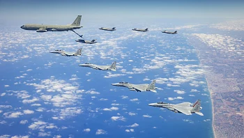 חיל האוויר תרגל תדלוק אווירי של מטוסי קרב; הסתיימה הפסגה בקטר